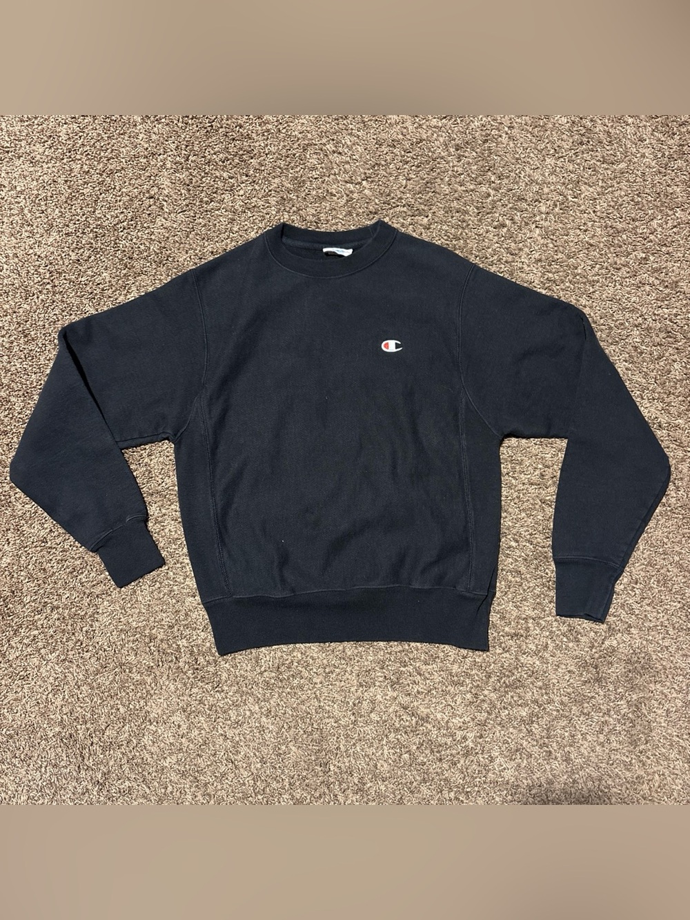 Champion unisex Black Crewneck Sweatshirt
